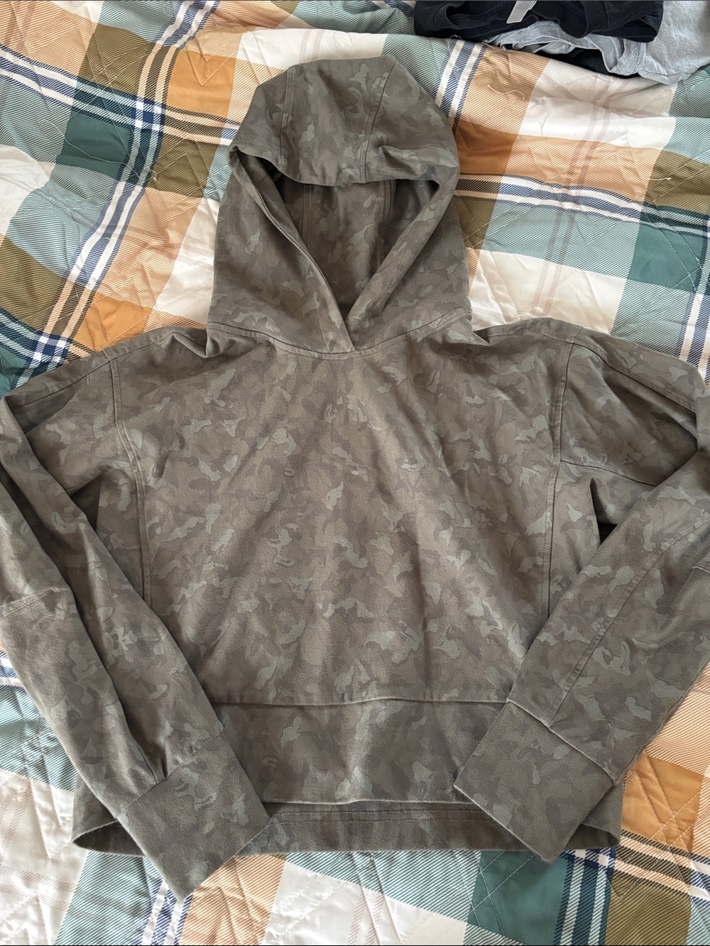 Athleta Camo-Print Olive Hoodie